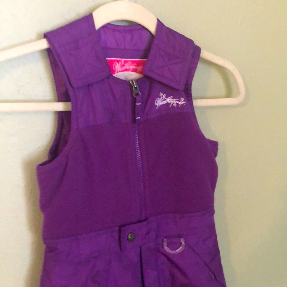 EUC Weatherproof Girls Snow Bibs Sz 5
